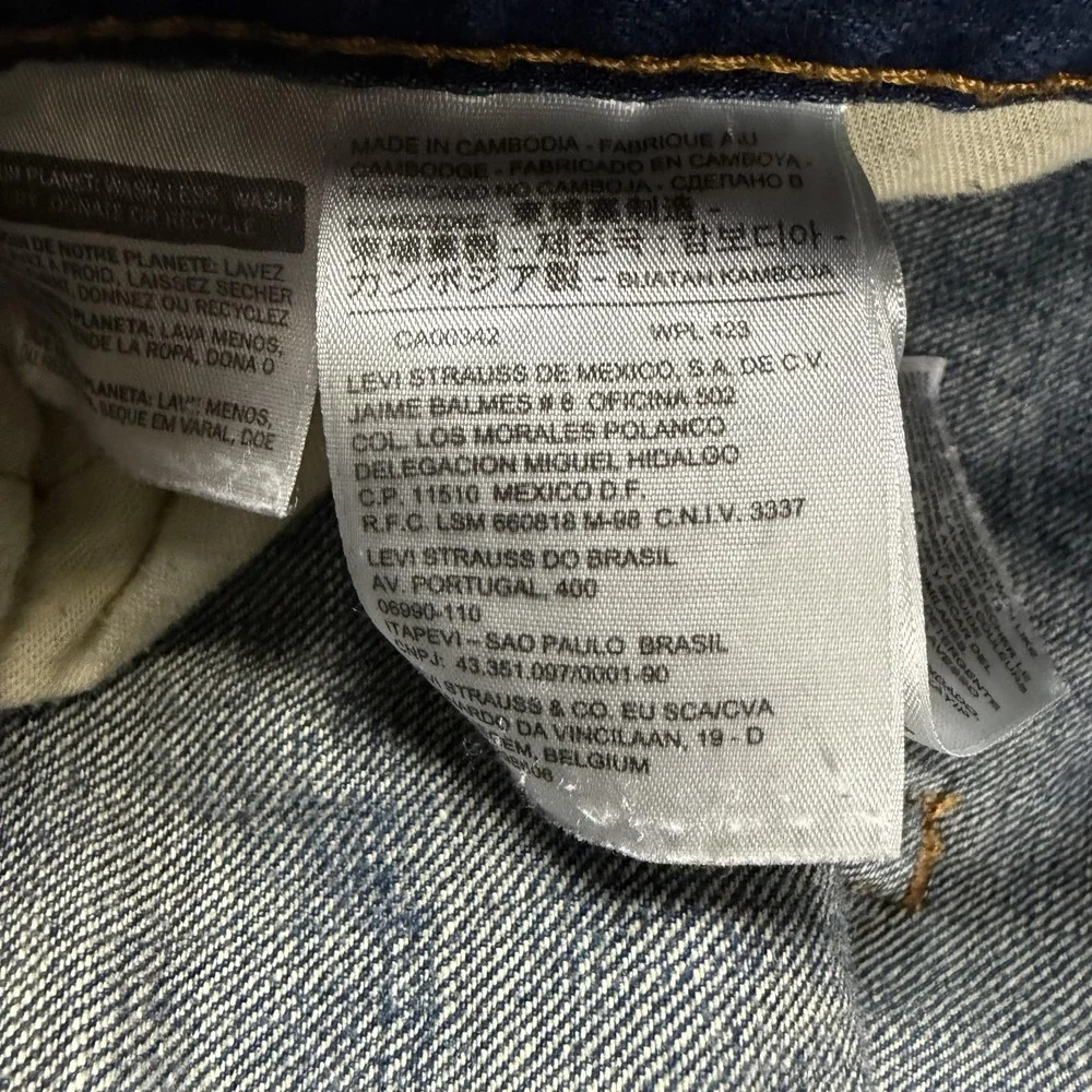Levi's 569 Shorts Mens 38 Blue‎ Denim Jean Relaxed Fit Bermuda 5 Pocket Casual